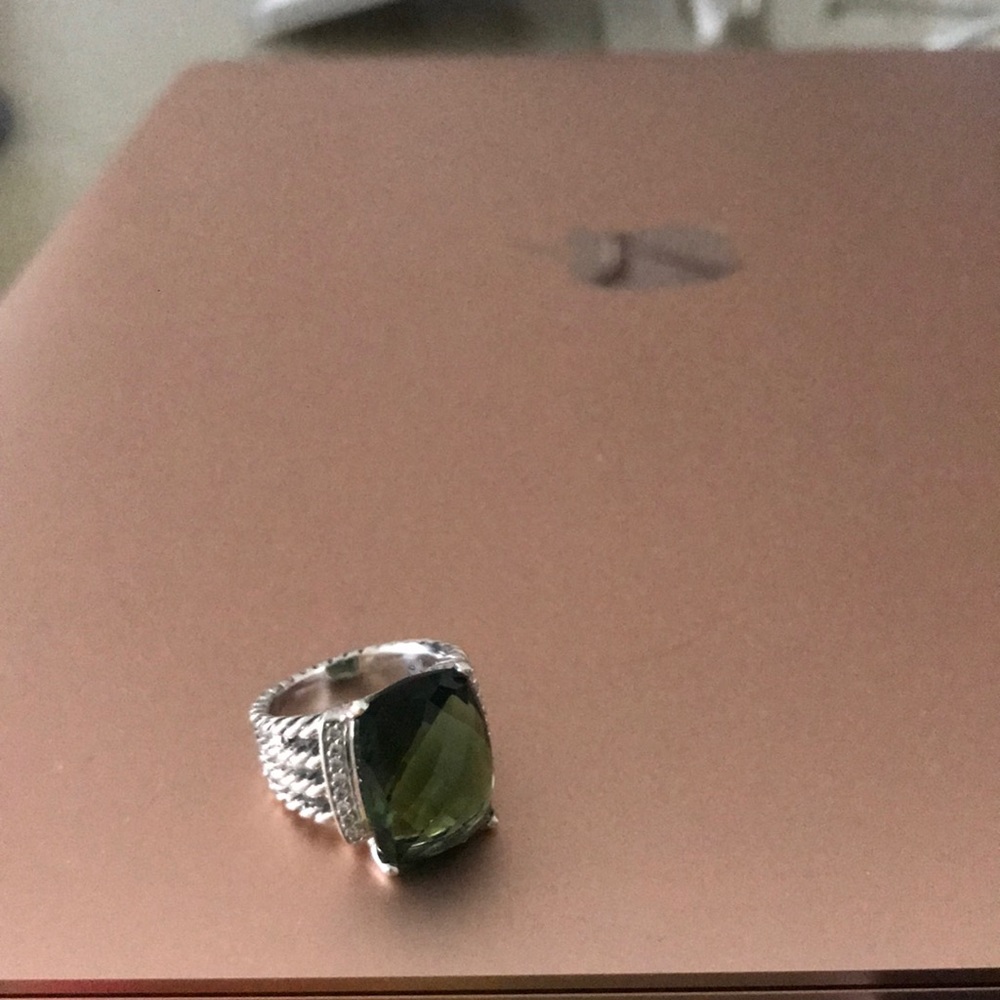 DAVID YURMAN • Wheaton Prasiolite & Diamonds Ring